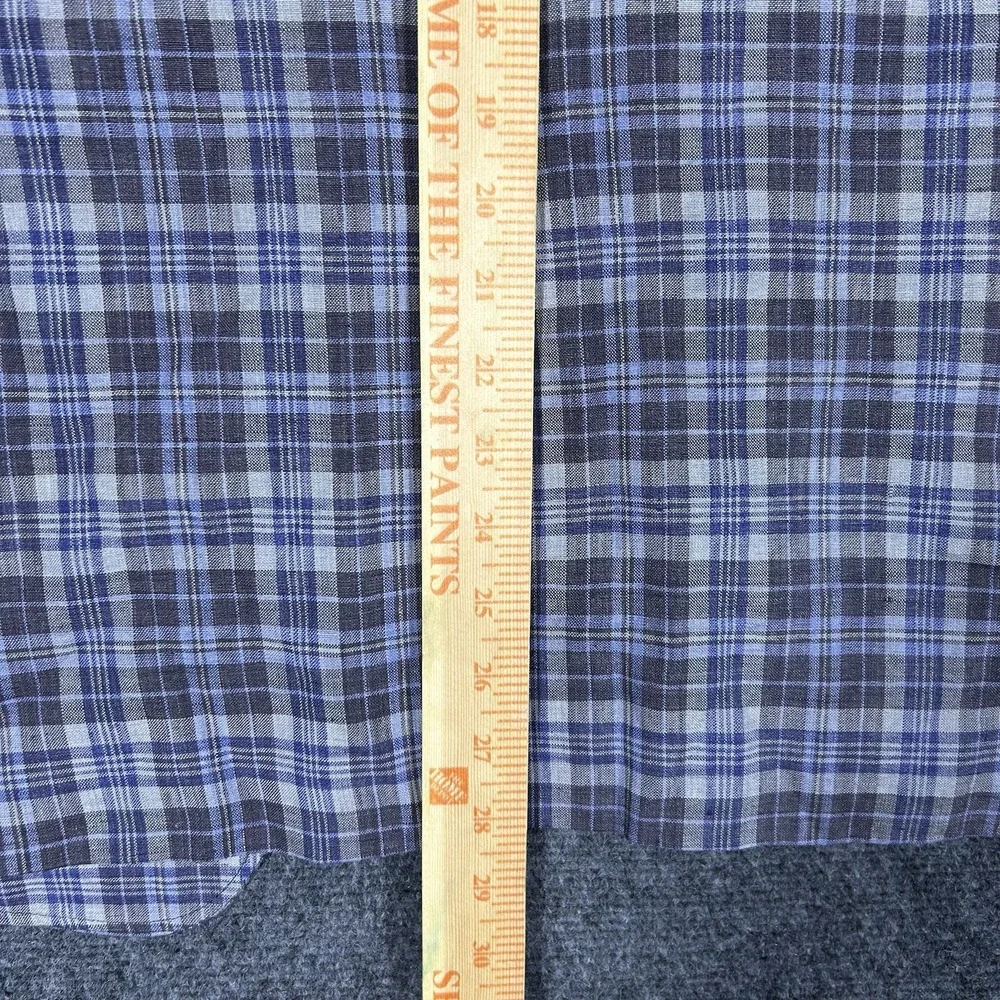 Banana Republic Sport Coat L Mens 42S Plaid 100 Linen Tailored Fit Chore Jacket